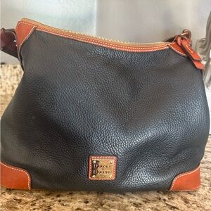 Dooney & Bourke Black and Tan Shoulder Bag